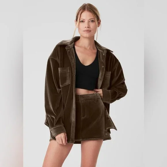 ALO Yoga | Jackets & Coats | New Alo Yoga Ribbed Velour
